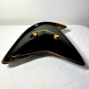 Atomic Candy Dish, Boomerang, Mid Century COLLECTIBLE, USA Pottery 375. MCM